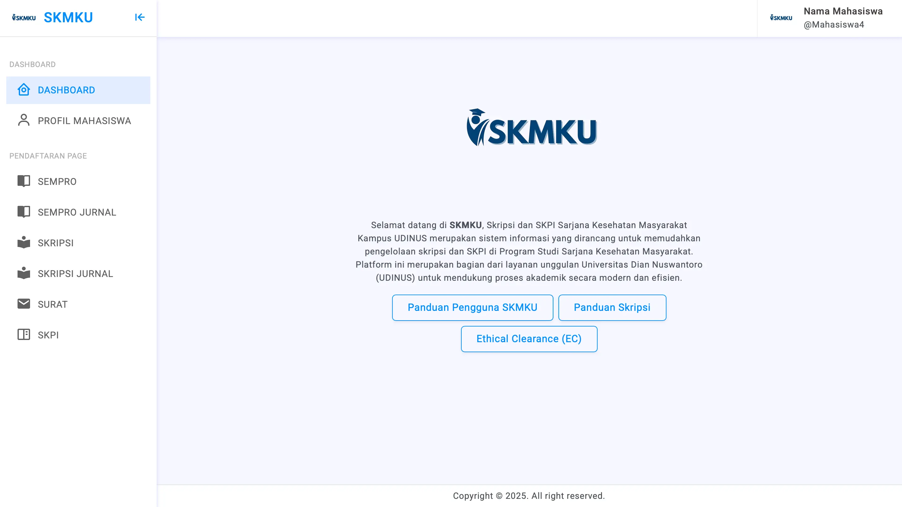 SKMKU (Website Kelulusan Prodi Kesmas