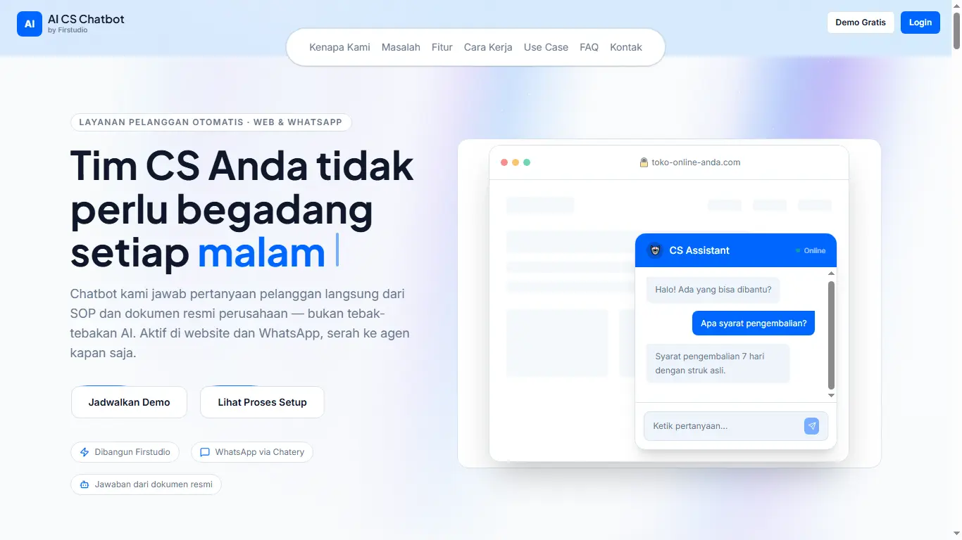 Chatbot CS 24/7